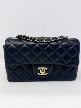 Chanel Lambskin Mini Rectangular Classic Flap Black